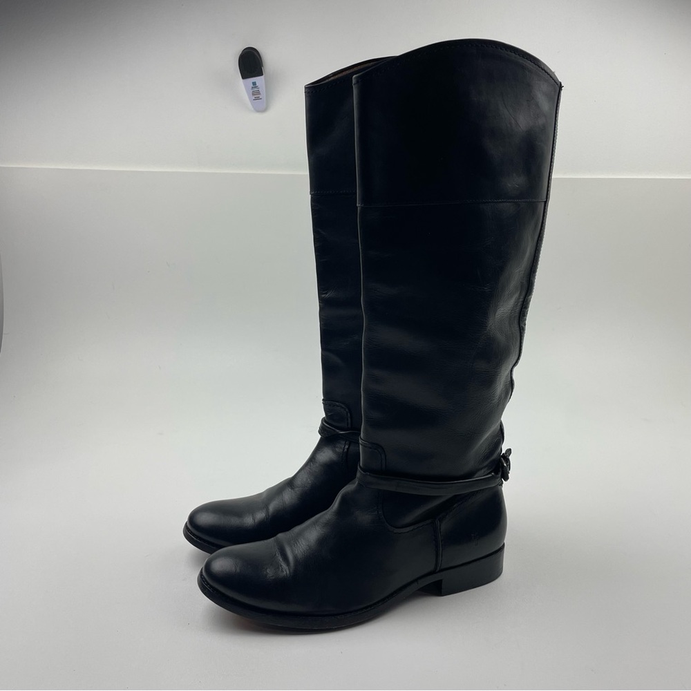 Frye Womens Melissa Seam Tall Black Riding Equestrian BOOTS Size 9 B